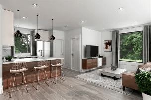 Rustic farmhouse kitchen wallpaper