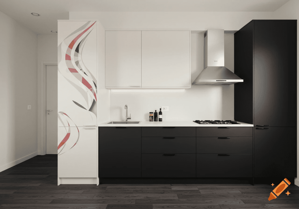 Luxury Black and White Kitchen Interior Desi