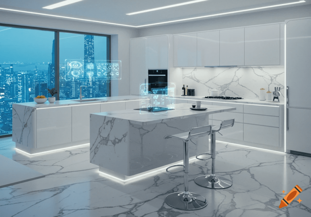 Luxury Black and White Kitchen Interior Desi