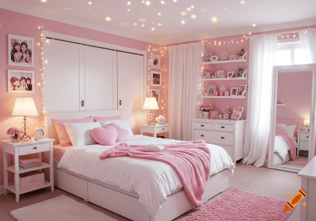 50 Cute Girl Room Decor Ideas in Pink and White That Shine