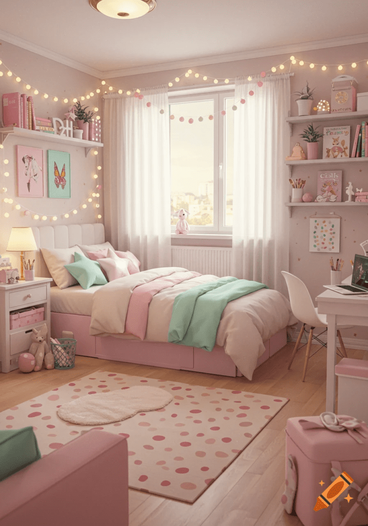 50 Cute Girl Room Decor Ideas in Pink and White That Shine